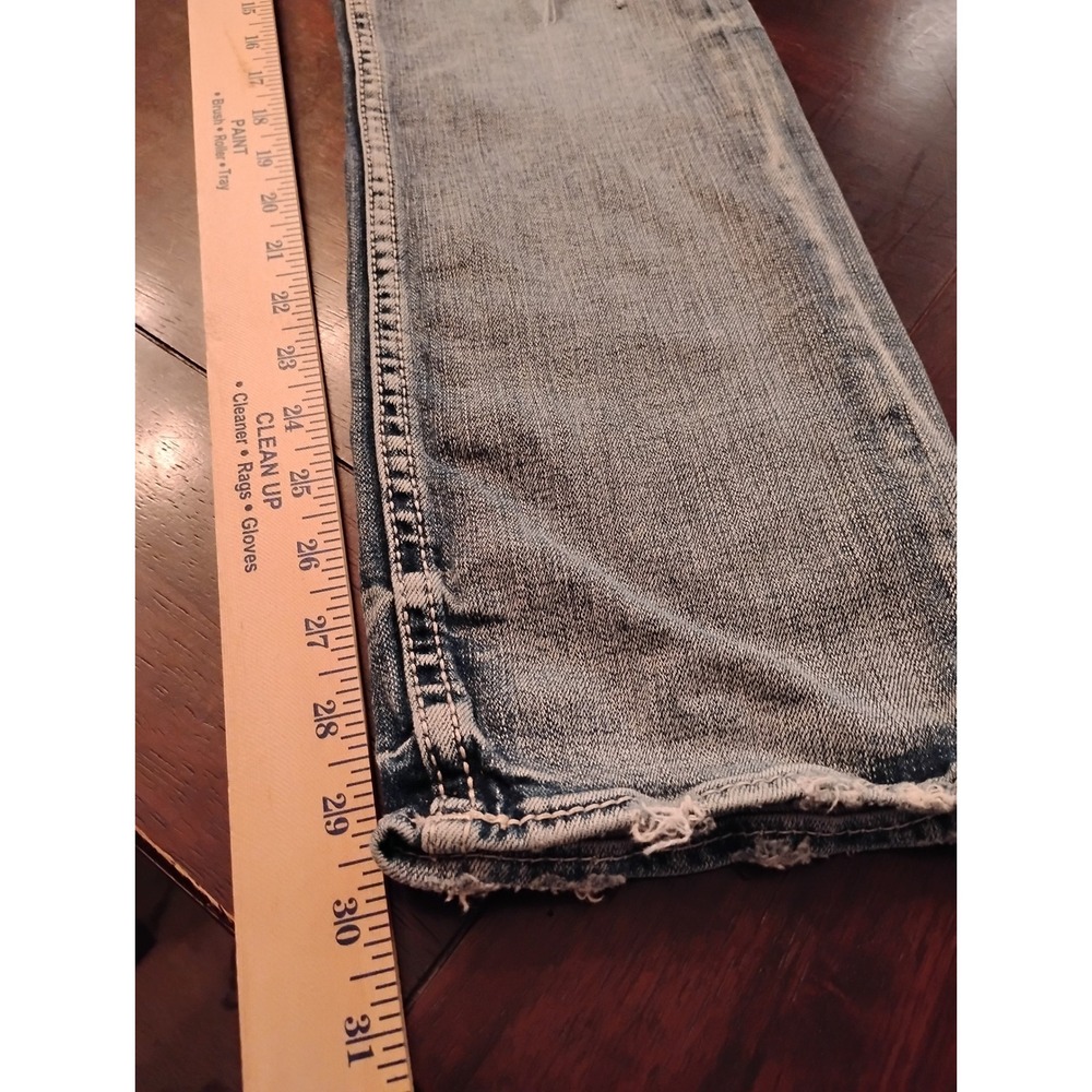 BKE Alec Slim Straight Distressed Light Wash Mens Jeans 30x30 Distressed Denim - Picture 7 of 7
